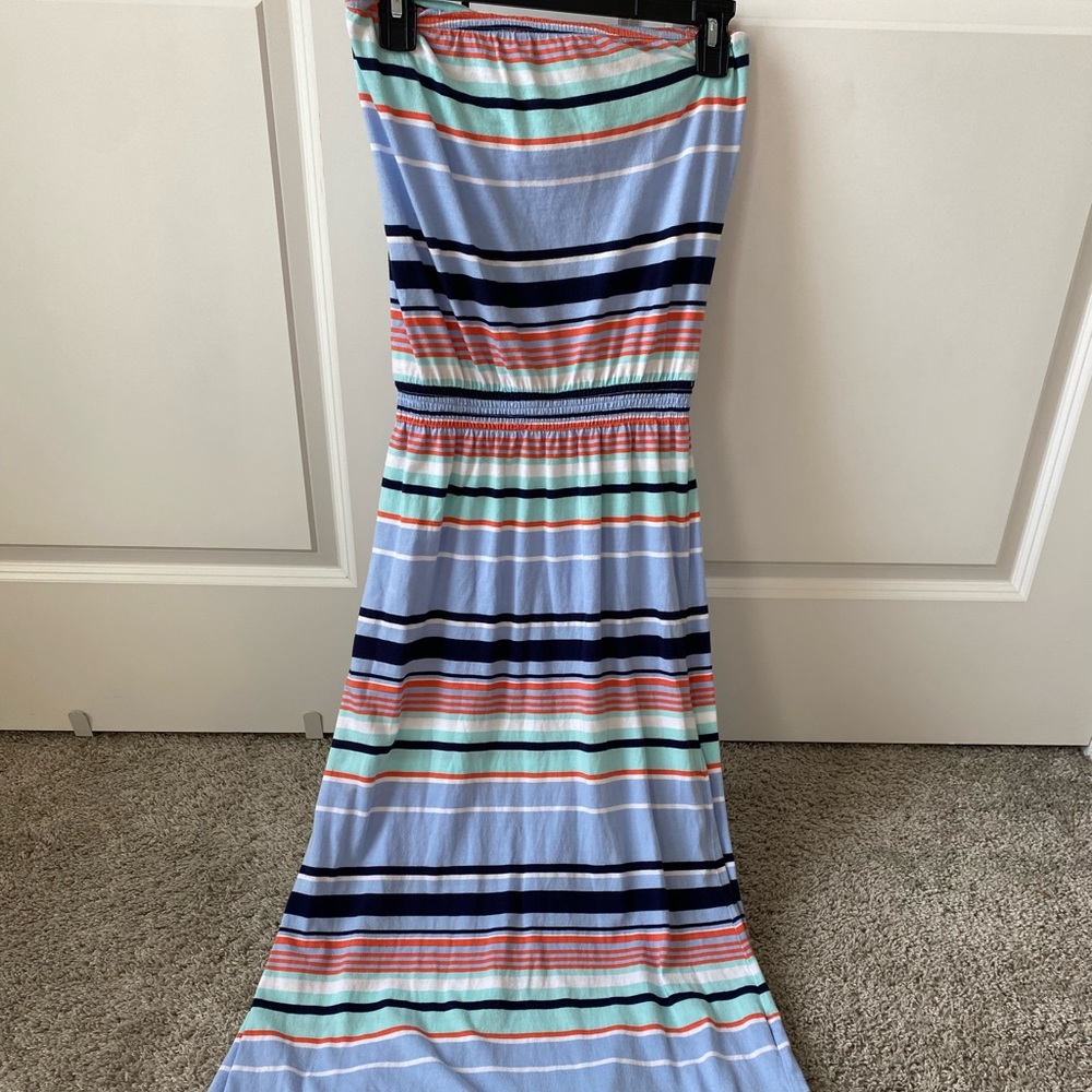 womens strapless maxi dress